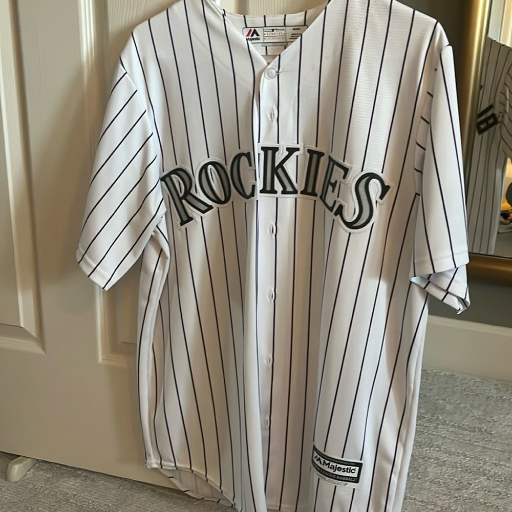 MLB jersey. Colorado Rockies. Charlie Blackmon. Medium